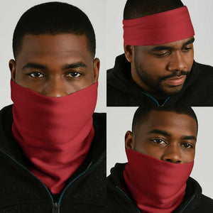 African American Heroes Neck Gaiter Montford Point Marines - Red - African Pride