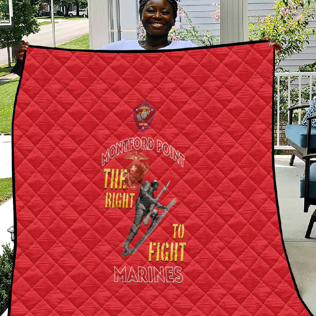 African American Heroes Quilt Montford Point Marines - Red - African Pride