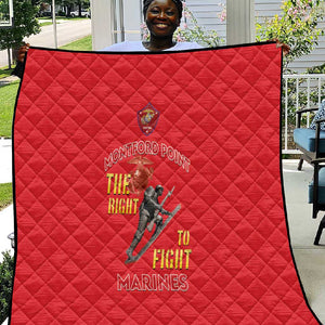 African American Heroes Quilt Montford Point Marines - Red - African Pride