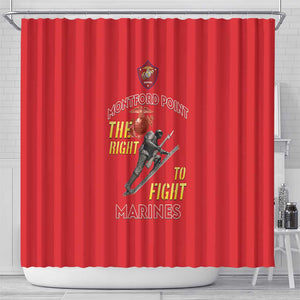 African American Heroes Shower Curtain Montford Point Marines - Red - African Pride