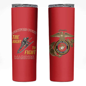African American Heroes Skinny Tumbler Montford Point Marines - Red - African Pride