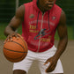 African American Heroes Sleeveless Zip Hoodie Montford Point Marines - Red - African Pride