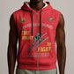 African American Heroes Sleeveless Zip Hoodie Montford Point Marines - Red - African Pride