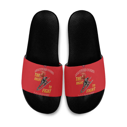 Montford Point Marines Slide Sandals The Right To Fight - Red