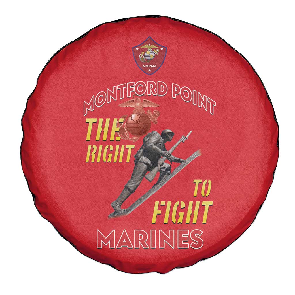 African American Heroes Spare Tire Cover Montford Point Marines - Red - African Pride