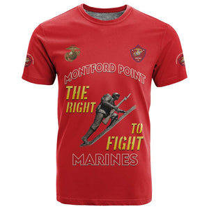 African American Heroes T shirt Montford Point Marines - Red - African Pride