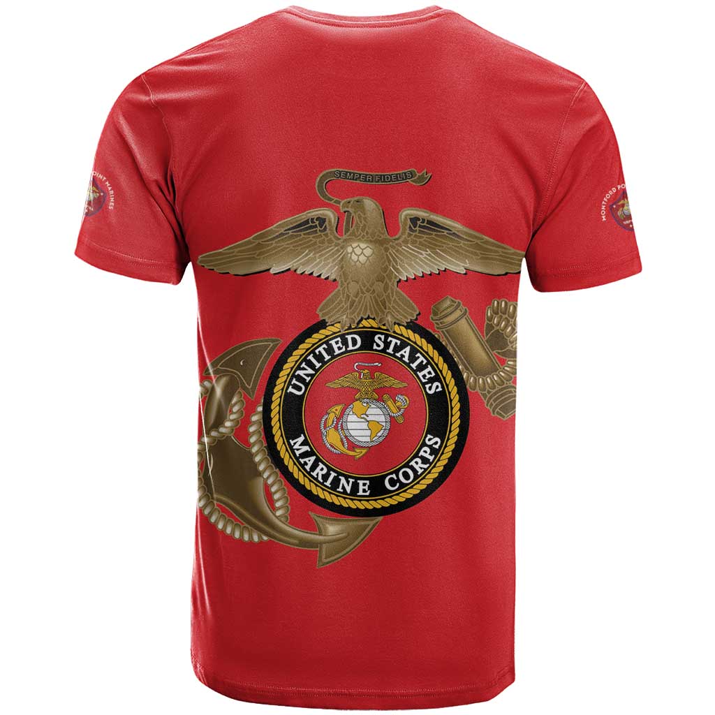 African American Heroes T shirt Montford Point Marines - Red - African Pride