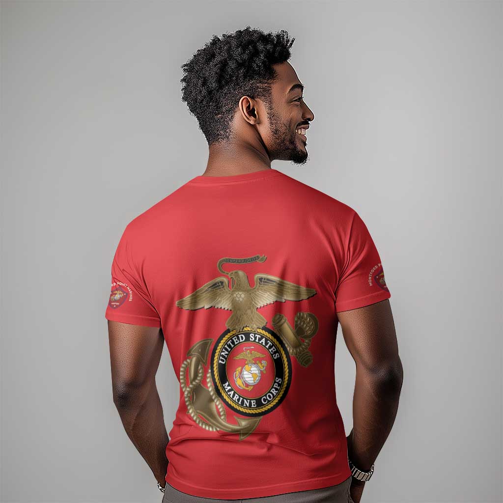 African American Heroes T shirt Montford Point Marines - Red - African Pride