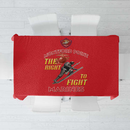 African American Heroes Tablecloth Montford Point Marines - Red - African Pride