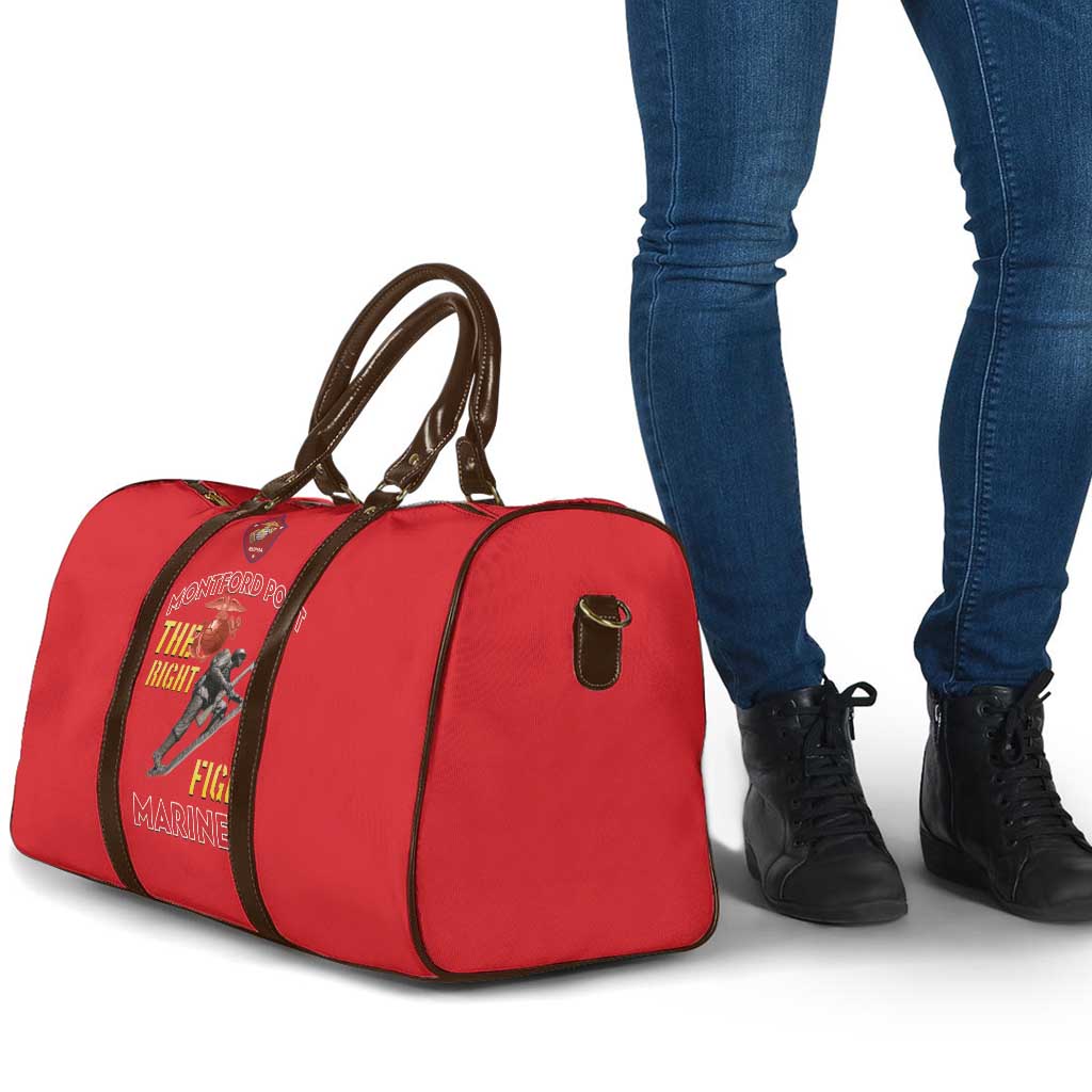 Montford Point Marines Travel Bag The Right To Fight - Red