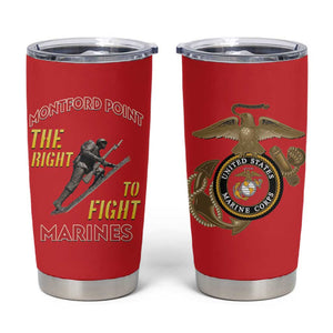 African American Heroes Tumbler Cup Montford Point Marines - Red - African Pride