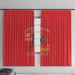 African American Heroes Window Curtain Montford Point Marines - Red - African Pride