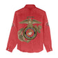 African American Heroes Women Casual Shirt Montford Point Marines - Red - African Pride