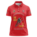 African American Heroes Women Polo Shirt Montford Point Marines - Red - African Pride