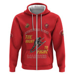 African American Heroes Zip Hoodie Montford Point Marines - Red - African Pride