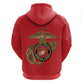 African American Heroes Zip Hoodie Montford Point Marines - Red - African Pride