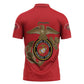 Montford Point Marines Zipper Polo Shirt The Right To Fight - Red