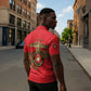 Montford Point Marines Zipper Polo Shirt The Right To Fight - Red