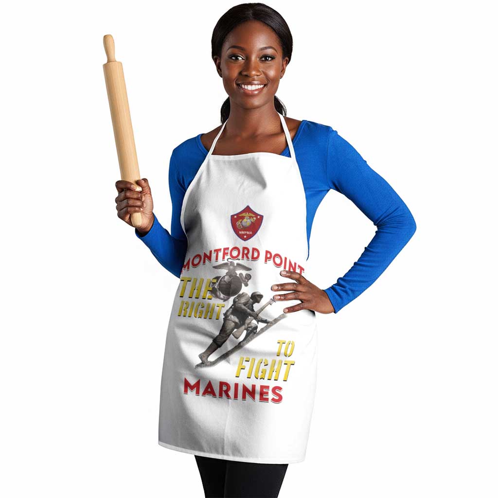Montford Point Marines Apron The Right To Fight - White