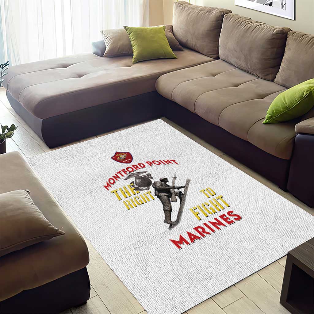 African American Heroes Area Rug Montford Point Marines - White - African Pride
