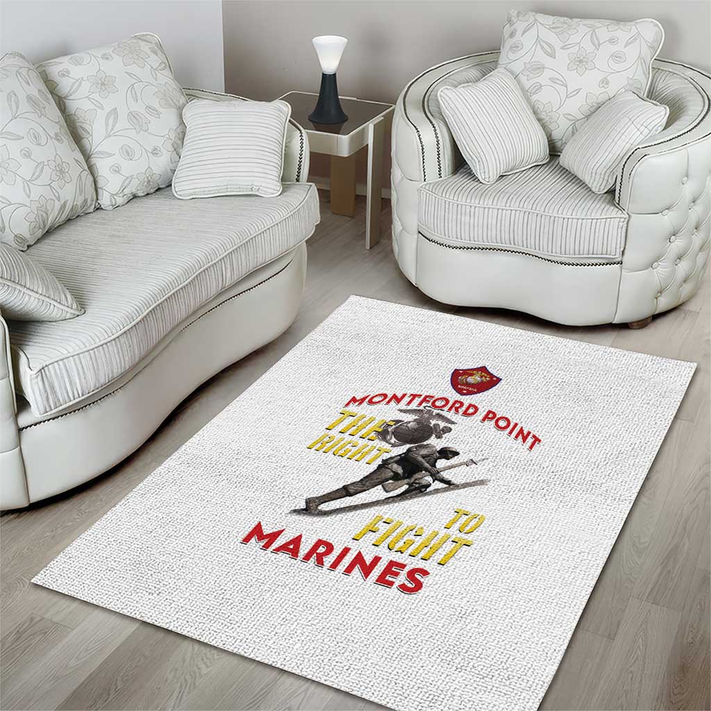 African American Heroes Area Rug Montford Point Marines - White - African Pride