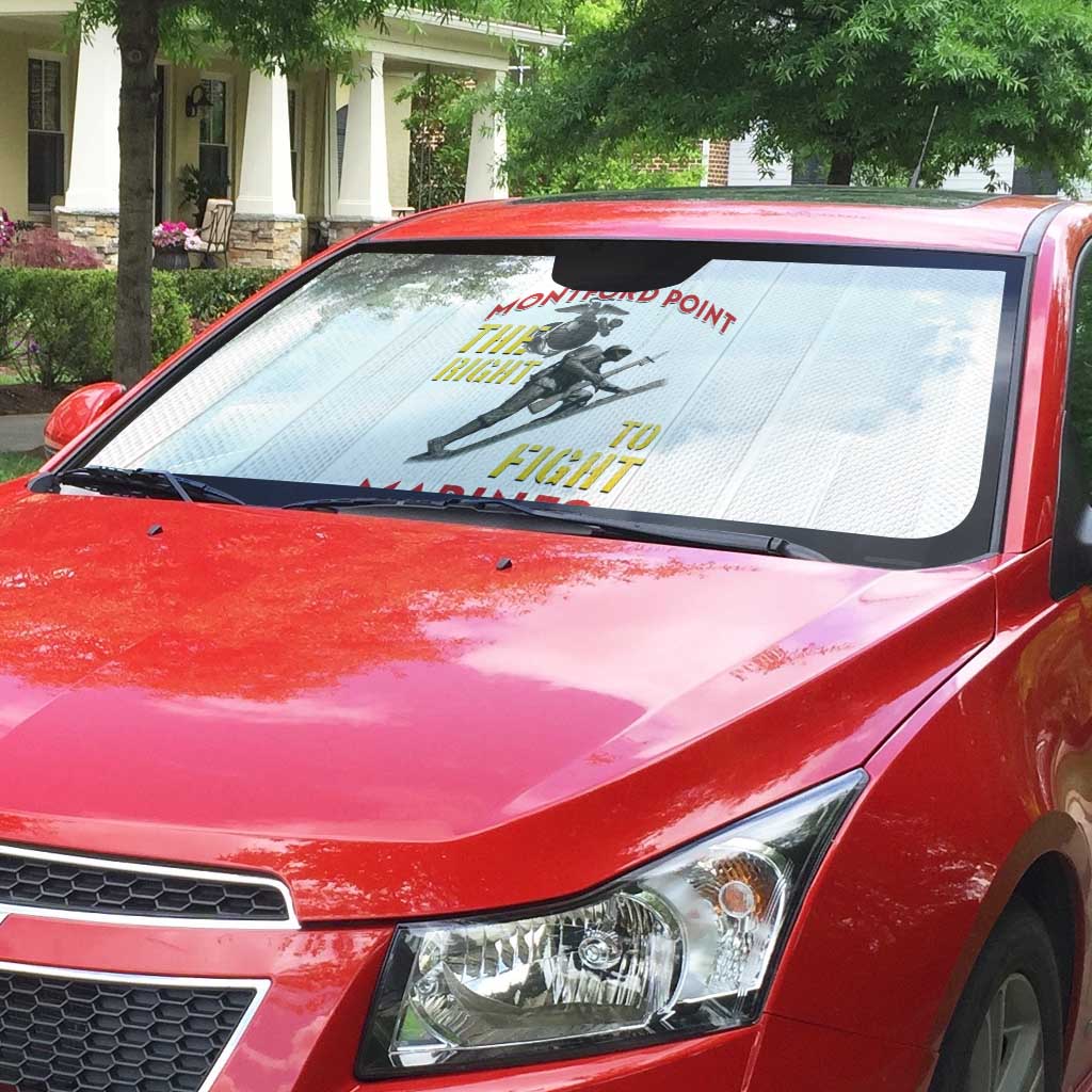 Montford Point Marines Auto Sun Shade The Right To Fight - White
