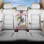 African American Heroes Back Car Seat Cover Montford Point Marines - White - African Pride