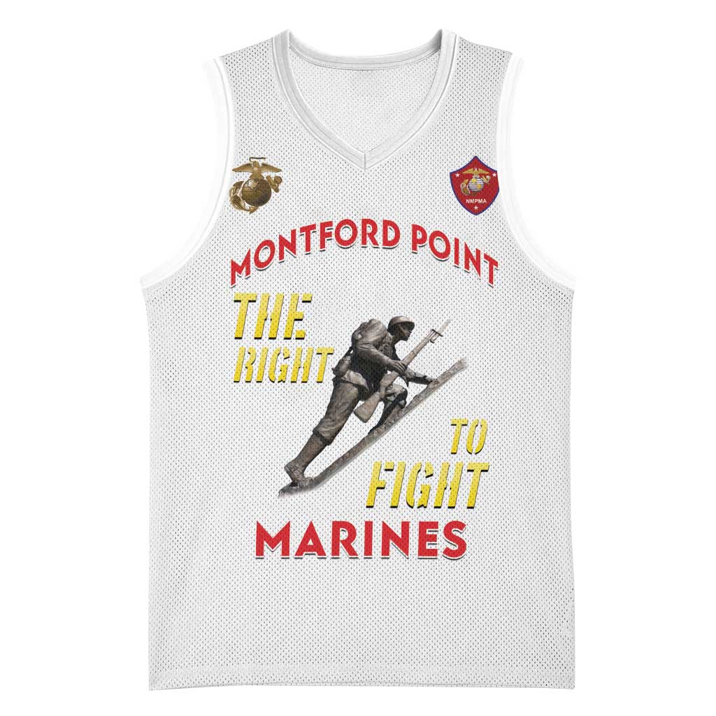 African American Heroes Basketball Jersey Montford Point Marines - White - African Pride