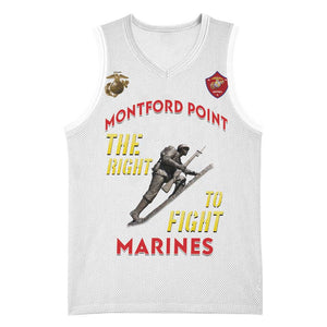 African American Heroes Basketball Jersey Montford Point Marines - White - African Pride