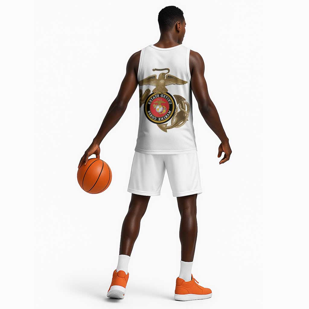 African American Heroes Basketball Jersey Montford Point Marines - White - African Pride