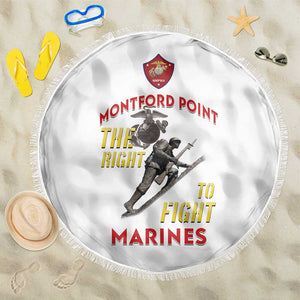 African American Heroes Beach Blanket Montford Point Marines - White - African Pride
