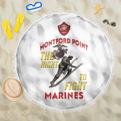 African American Heroes Beach Blanket Montford Point Marines - White - African Pride
