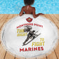 African American Heroes Beach Blanket Montford Point Marines - White - African Pride