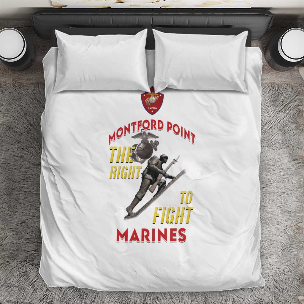 African American Heroes Bedding Set Montford Point Marines - White - African Pride