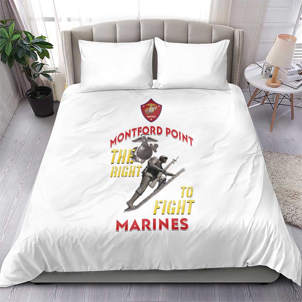 African American Heroes Bedding Set Montford Point Marines - White - African Pride