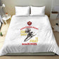 African American Heroes Bedding Set Montford Point Marines - White - African Pride