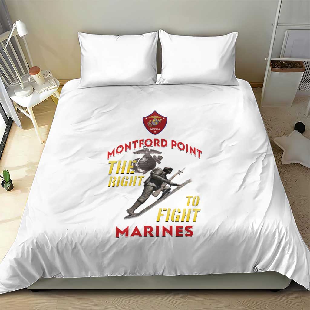 African American Heroes Bedding Set Montford Point Marines - White - African Pride