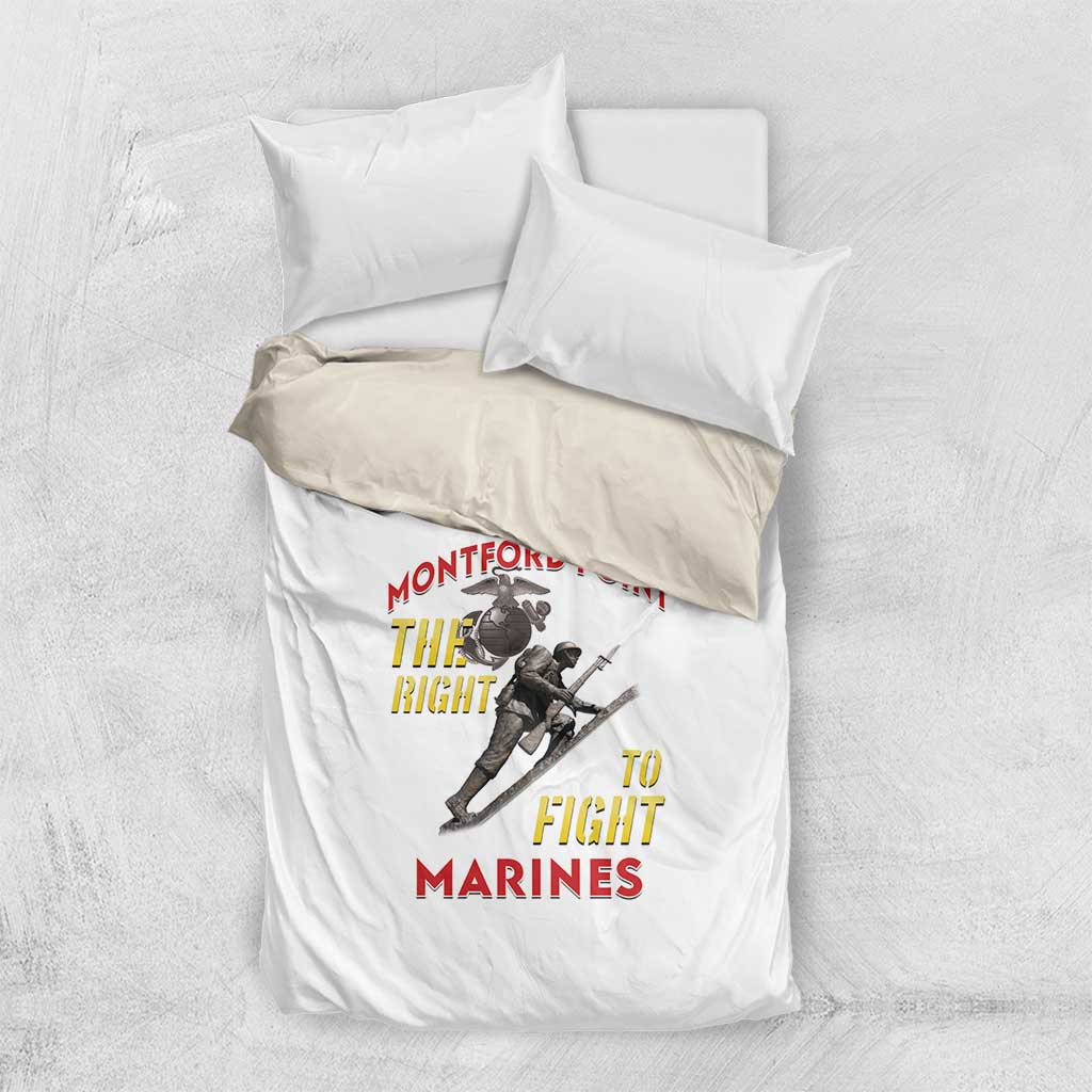 African American Heroes Bedding Set Montford Point Marines - White - African Pride