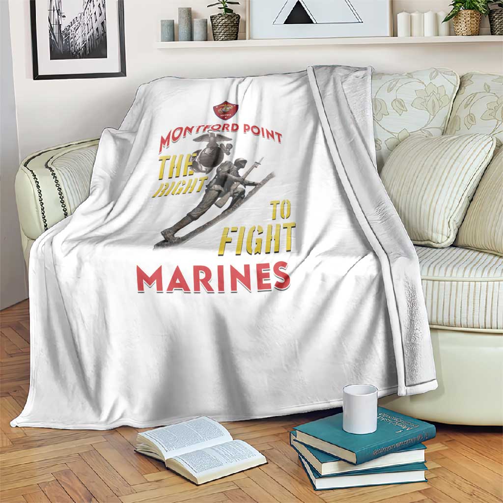 African American Heroes Blanket Montford Point Marines - White - African Pride