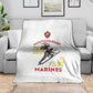 African American Heroes Blanket Montford Point Marines - White - African Pride