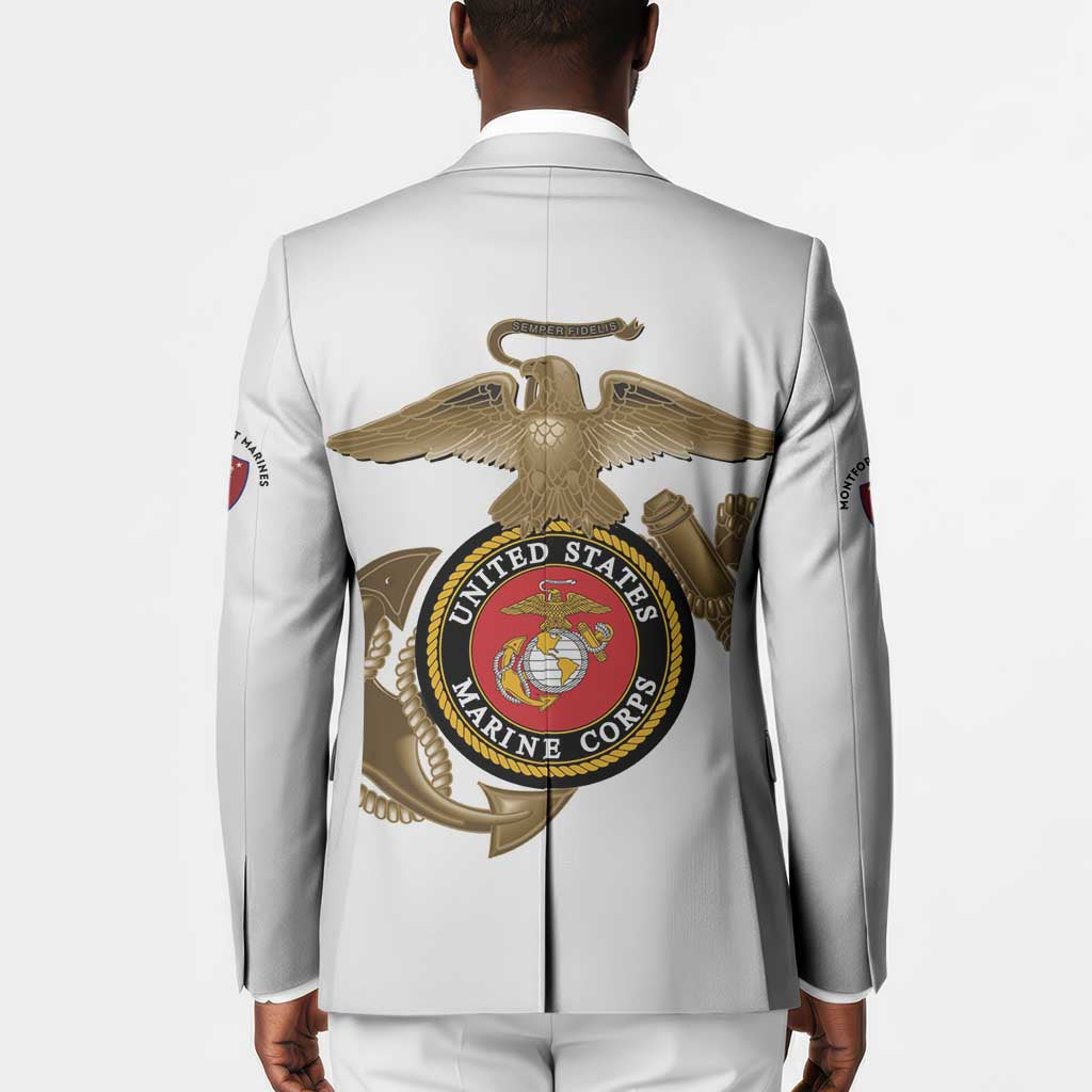 Montford Point Marines Blazer The Right To Fight - White