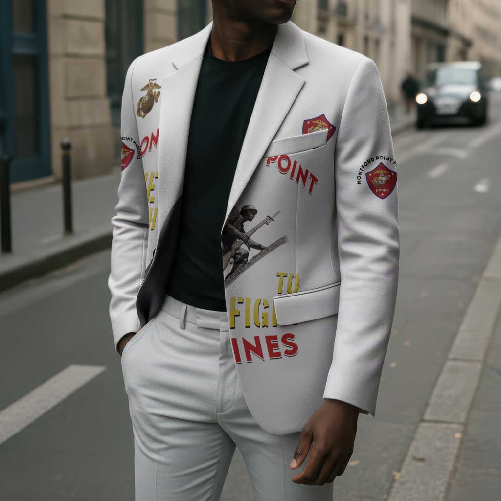 Montford Point Marines Blazer The Right To Fight - White