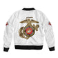 African American Heroes Bomber Jacket Montford Point Marines - White - African Pride