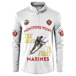 Montford Point Marines Button Sweatshirt The Right To Fight - White
