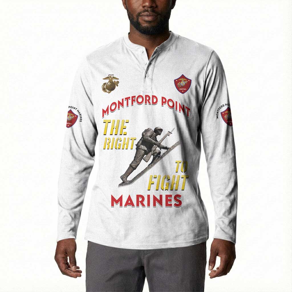Montford Point Marines Button Sweatshirt The Right To Fight - White