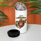 African American Heroes 4 in 1 Can Cooler Tumbler Montford Point Marines - White - African Pride