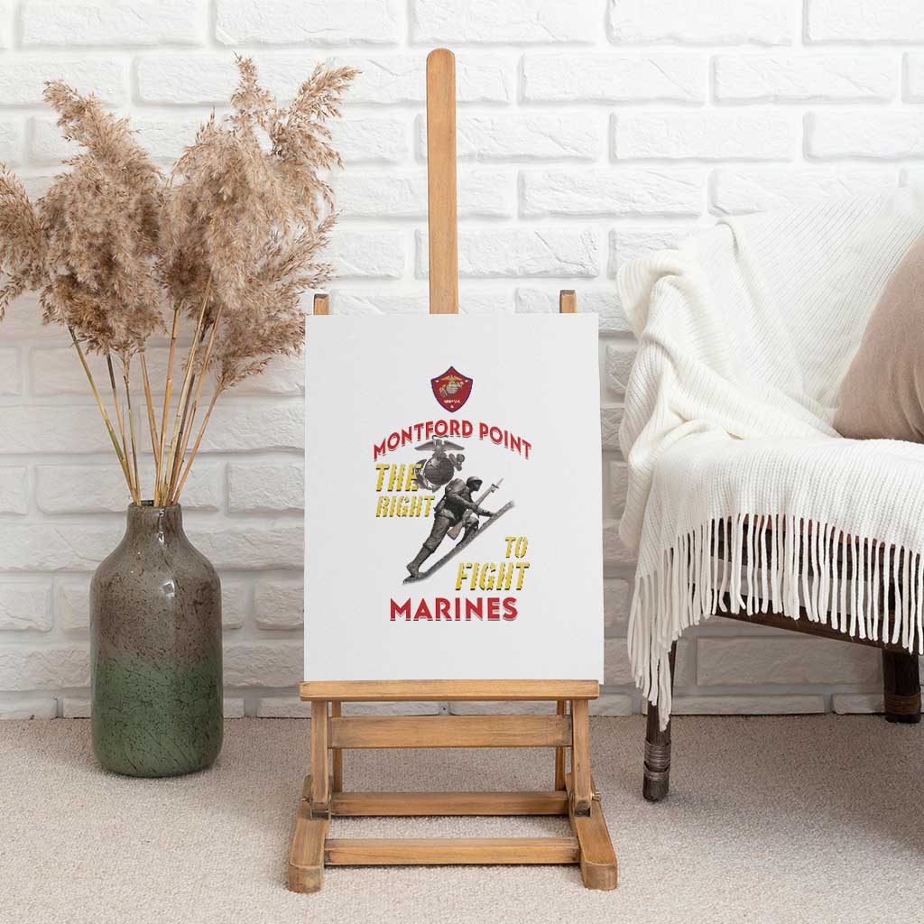 African American Heroes Canvas Wall Art Montford Point Marines - White - African Pride