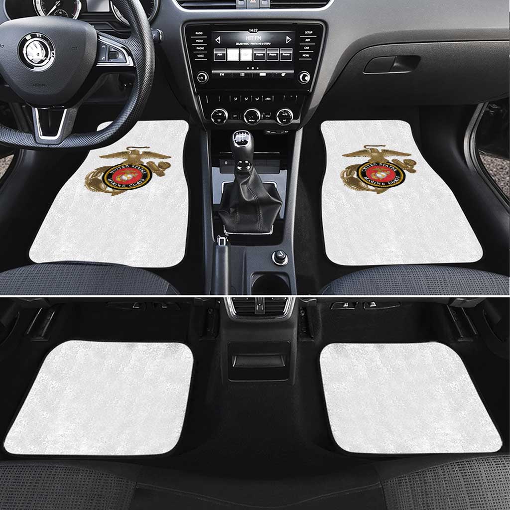 African American Heroes Car Mats Montford Point Marines - White - African Pride