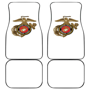African American Heroes Car Mats Montford Point Marines - White - African Pride