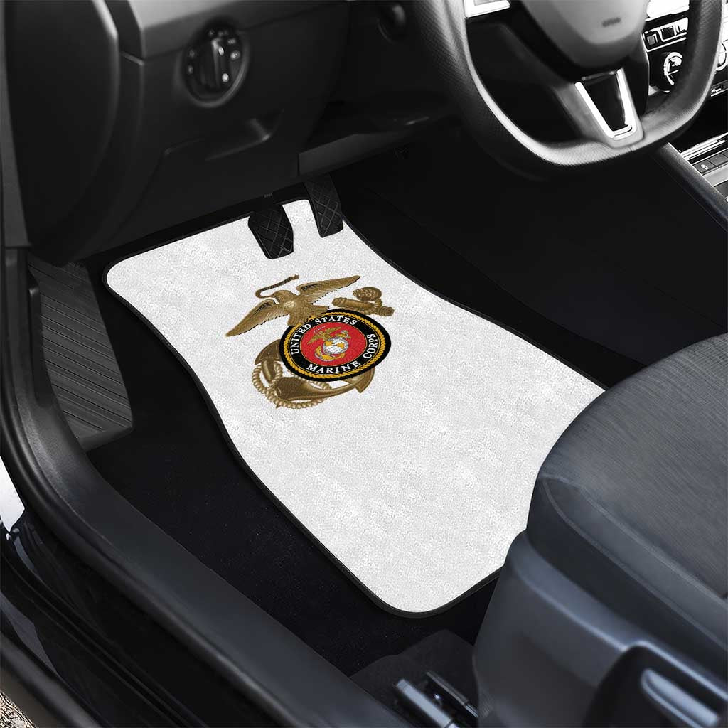 African American Heroes Car Mats Montford Point Marines - White - African Pride